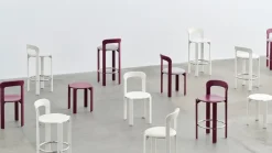 HAY Stools*Rey stool Ø46,5x46 cm, Grape red White