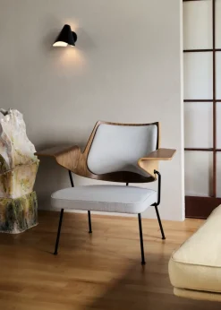 &Tradition Armchairs & Footstools*RFH RD8 lounge chair, Walnut-beech-offwhite Brown