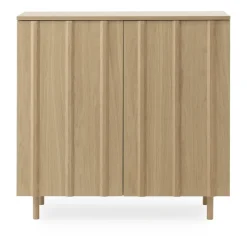 Normann Copenhagen Display & Glass Cabinets*Rib cabinet 96x98.5 cm, Oak Brown