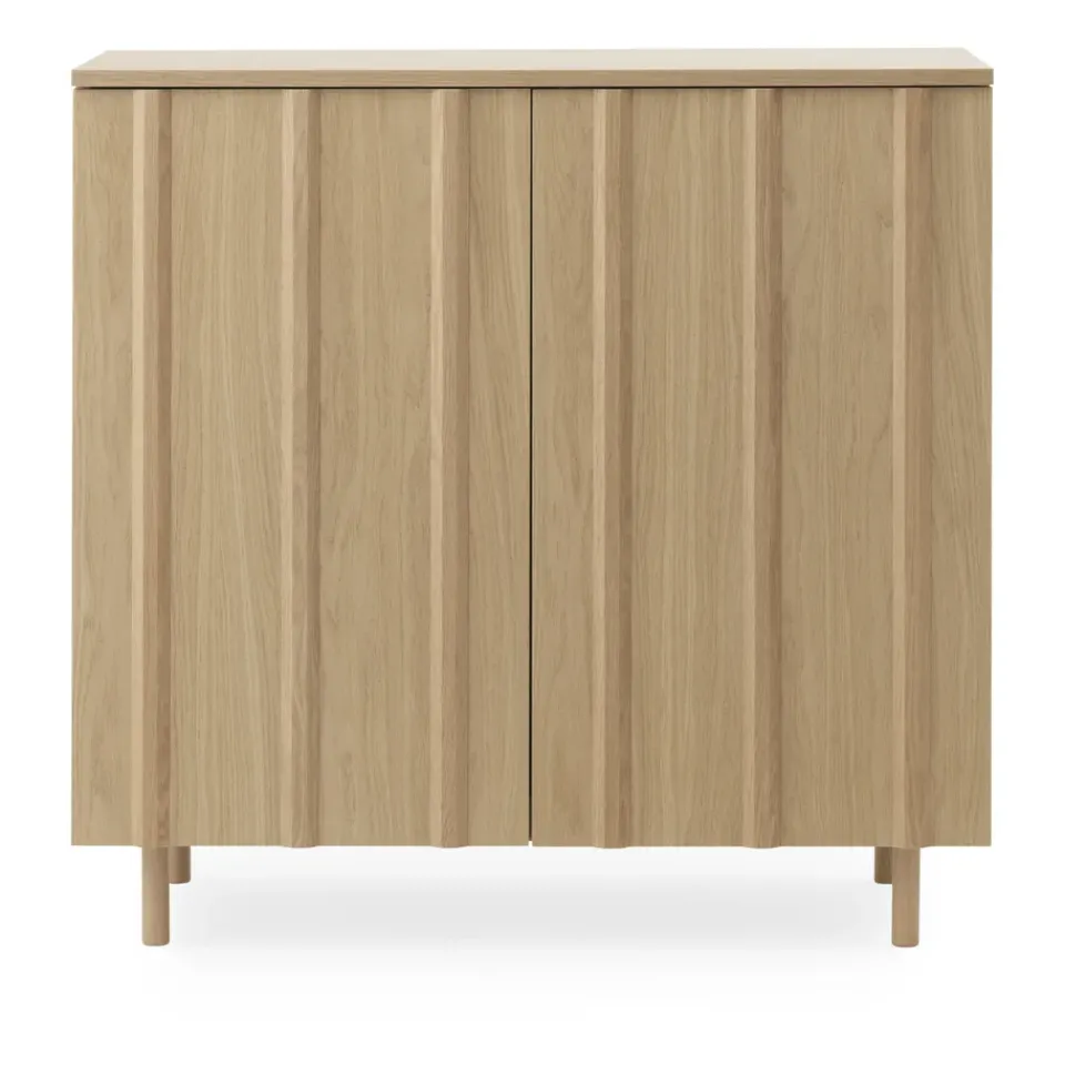 Normann Copenhagen Display & Glass Cabinets*Rib cabinet 96x98.5 cm, Oak Brown