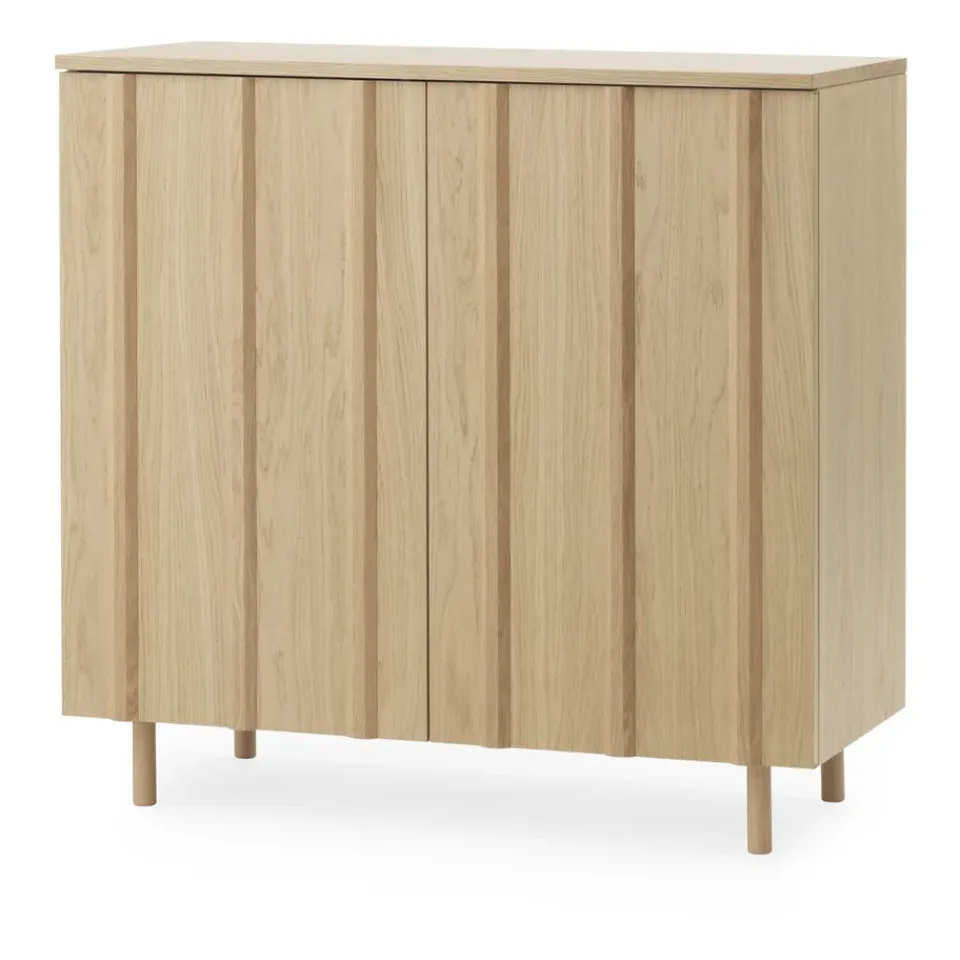 Normann Copenhagen Display & Glass Cabinets*Rib cabinet 96x98.5 cm, Oak Brown