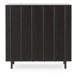Normann Copenhagen Display & Glass Cabinets*Rib cabinet 96x98.5 cm, Soft Black