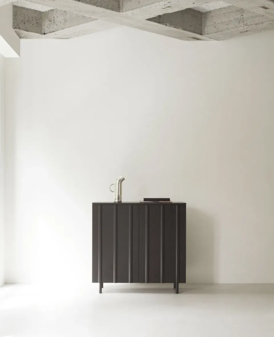 Normann Copenhagen Display & Glass Cabinets*Rib cabinet 96x98.5 cm, Soft Black