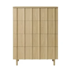 Normann Copenhagen Dressers & Sideboards*Rib dresser 4 drawers, Oak Beige