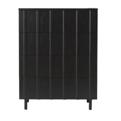 Normann Copenhagen Dressers & Sideboards*Rib dresser 4 drawers, Soft Black