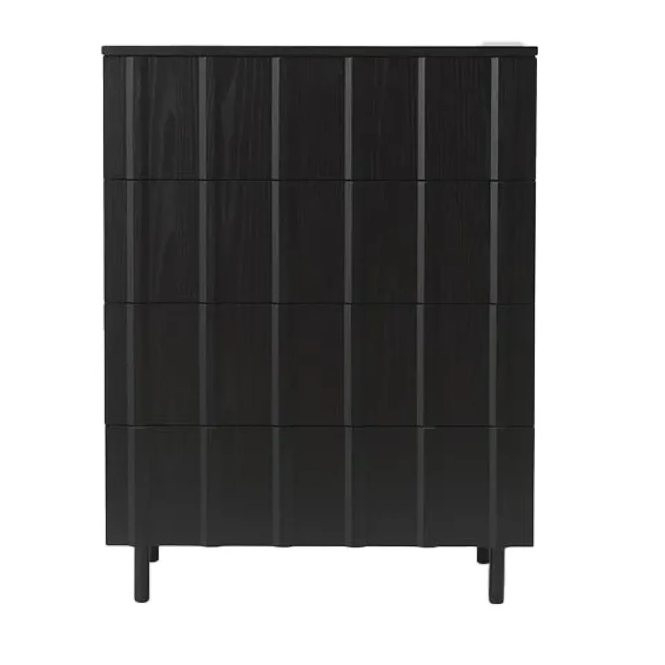 Normann Copenhagen Dressers & Sideboards*Rib dresser 4 drawers, Soft Black