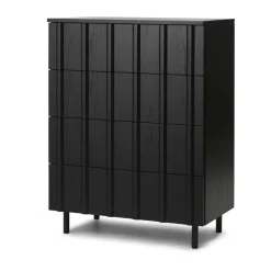 Normann Copenhagen Dressers & Sideboards*Rib dresser 4 drawers, Soft Black