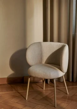 Ferm Living Chairs*Rico dining chair - bouclé, Off--cashmere White