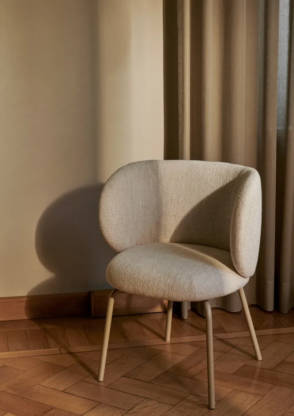 Ferm Living Chairs*Rico dining chair - bouclé, Off--cashmere White
