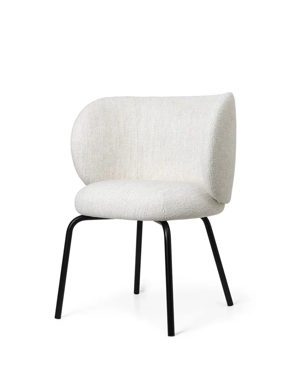 Ferm Living Chairs*Rico dining chair - bouclé, Off--black White