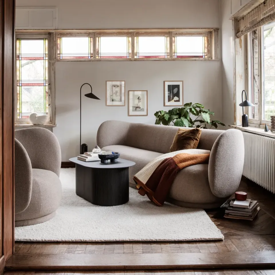 Ferm Living Armchairs & Footstools*Rico lounge chair bouclé, Sand Beige