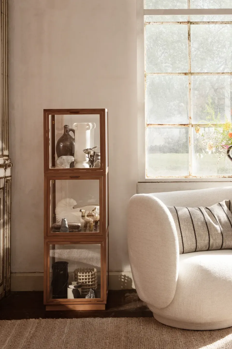 Ferm Living Armchairs & Footstools*Rico lounge chair bouclé, Wool bouclé off White