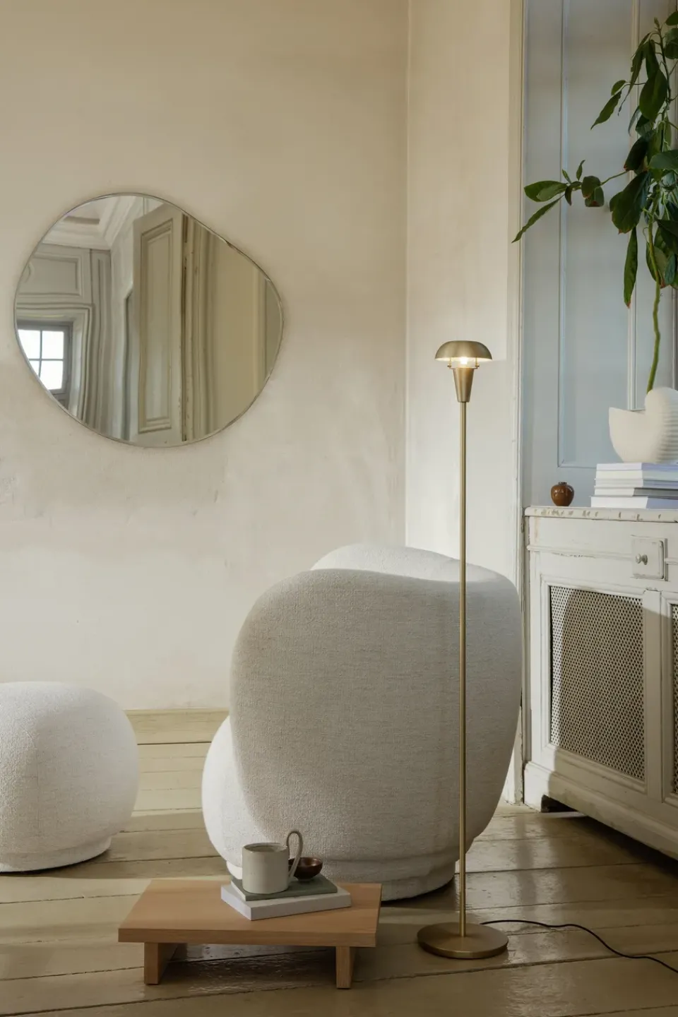 Ferm Living Armchairs & Footstools*Rico lounge chair bouclé, Wool bouclé off White