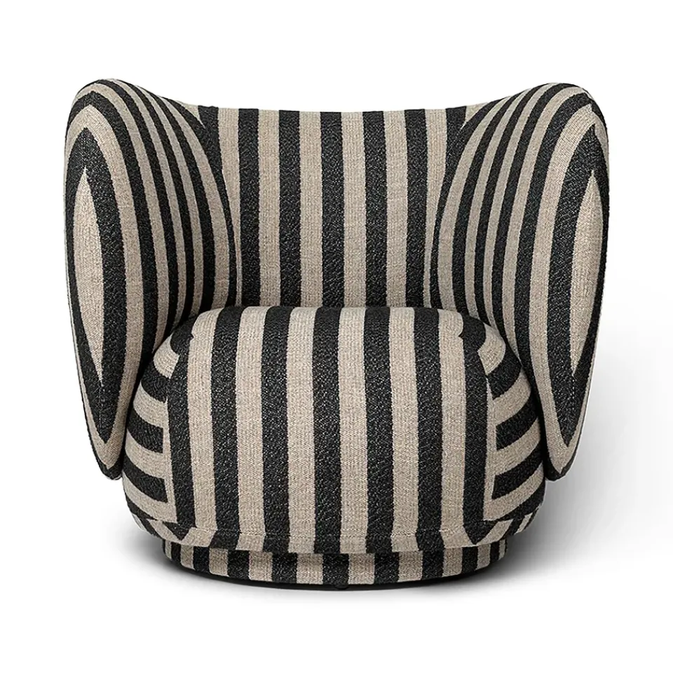 Ferm Living Armchairs & Footstools*Rico lounge chair, Louisiana sand black BeigeBlack