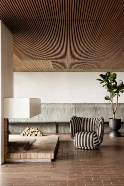 Ferm Living Armchairs & Footstools*Rico lounge chair, Louisiana sand black BeigeBlack