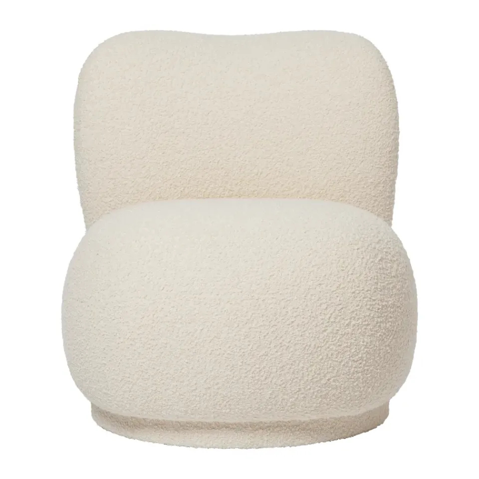 Ferm Living Chairs*Rico lounge chair piccolo, Nordic Bouclé-Off- White