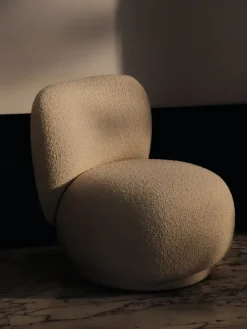 Ferm Living Chairs*Rico lounge chair piccolo, Nordic Bouclé-Off- White