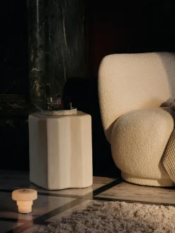 Ferm Living Chairs*Rico lounge chair piccolo, Nordic Bouclé-Off- White
