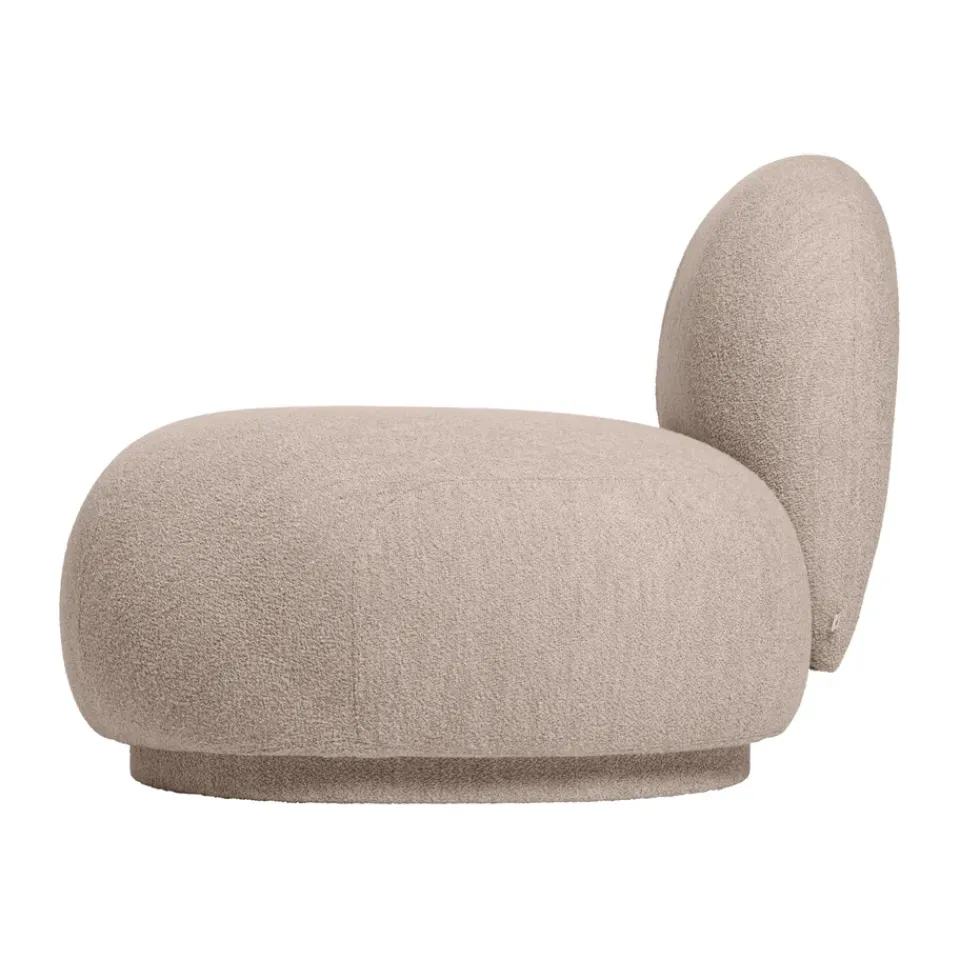 Ferm Living Sofas*Rico open sofa module R, Soft bouclé-natural Beige