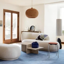 Ferm Living Sitting Poufs*Rico ottoman, Bouclé off White