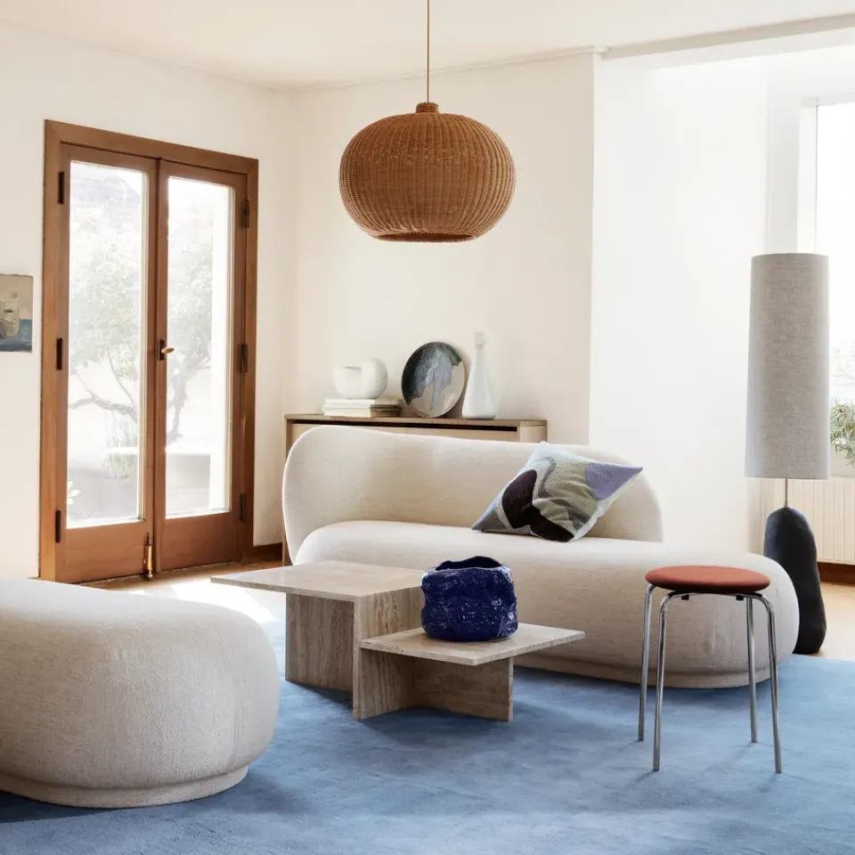 Ferm Living Sofas*Rico sofa bouclé 4-seat, Bouclé off White