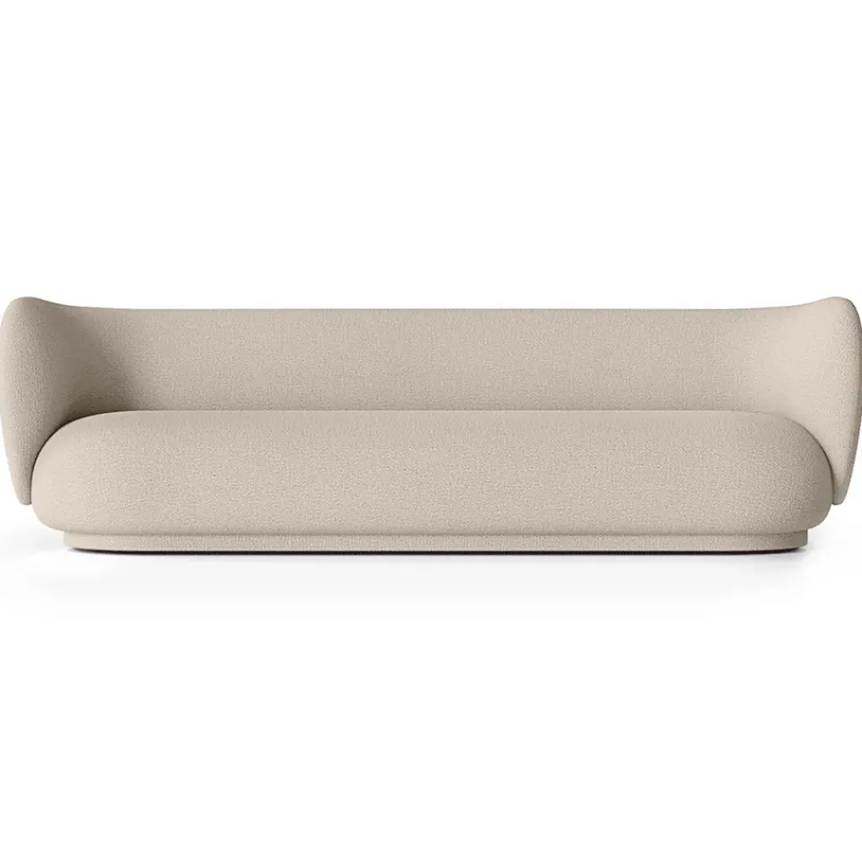 Ferm Living Sofas*Rico sofa bouclé 4-seat, Wool bouclé natural Beige