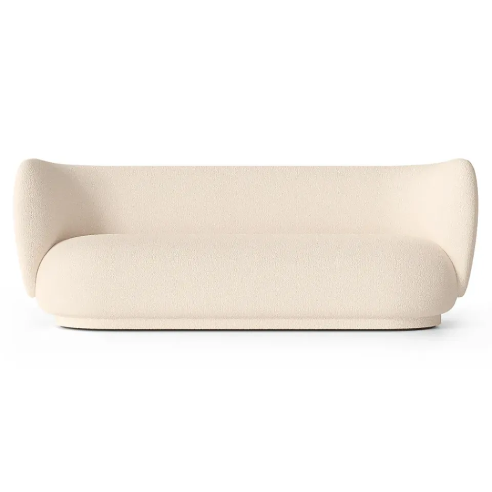 Ferm Living Sofas*Rico sofa bouclé 3-seat, Wool bouclé off White