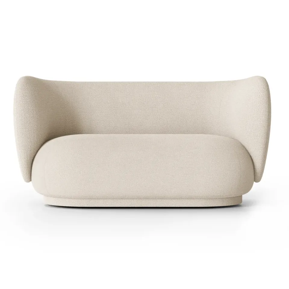 Ferm Living Sofas*Rico sofa bouclé 2-seat, Wool bouclé off White
