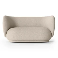 Ferm Living Sofas*Rico sofa bouclé 2-seat, Wool bouclé natural Beige