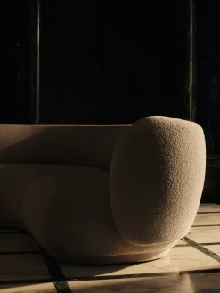 Ferm Living Sofas*Rico sofa module armrest R Soft Bouclé, Natural Beige