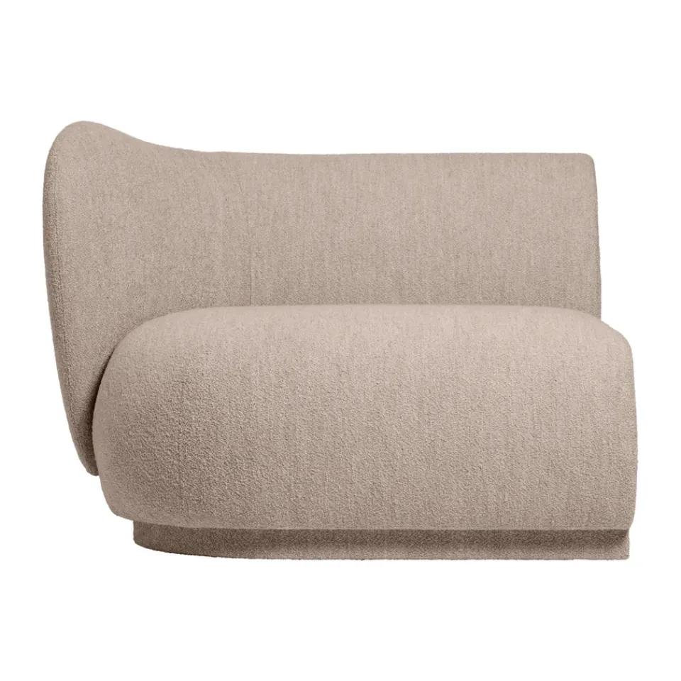 Ferm Living Sofas*Rico sofa module armrest L Soft Bouclé, Natural Beige