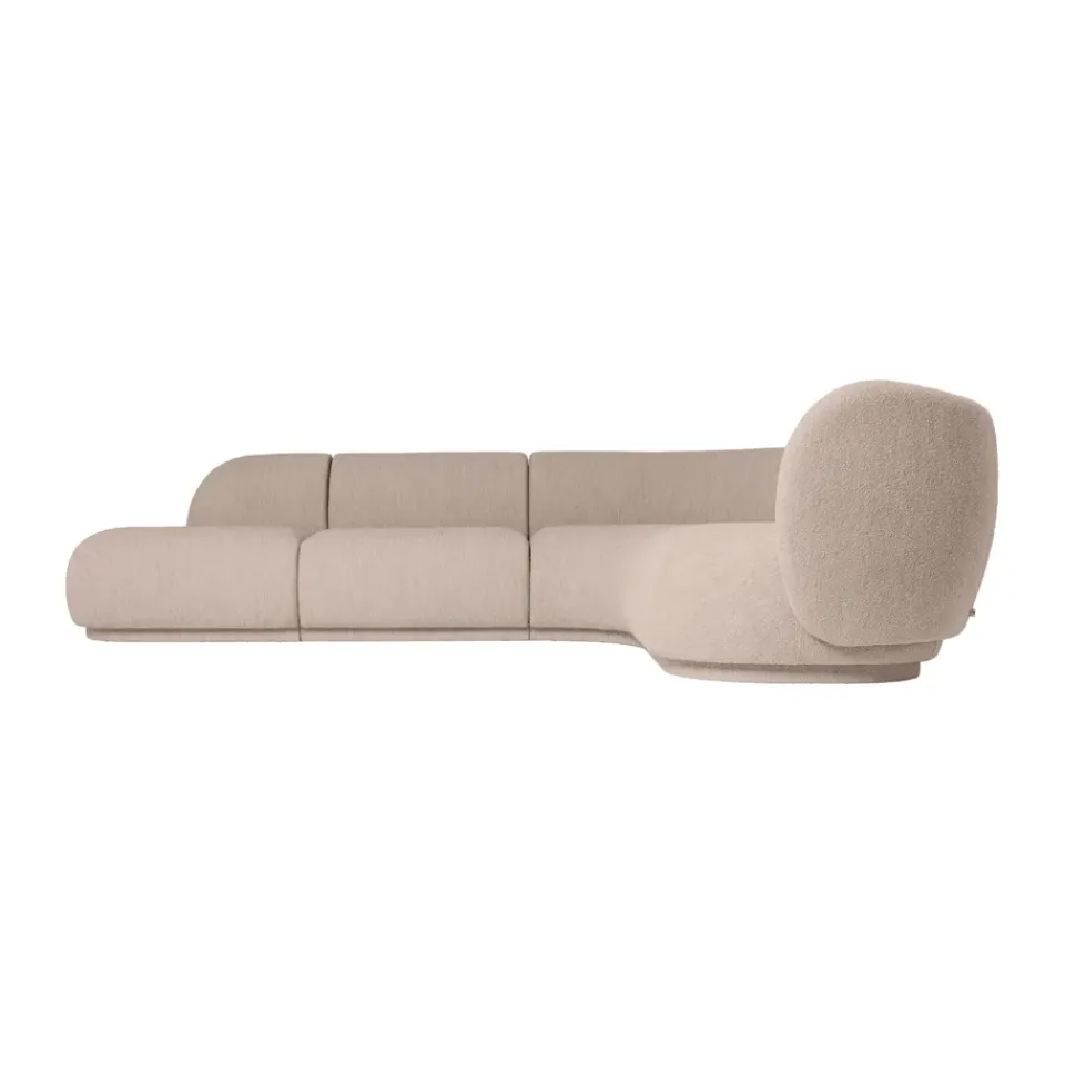 Ferm Living Sofas*Rico sofa module armrest L Soft Bouclé, Natural Beige