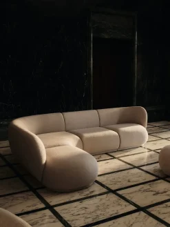 Ferm Living Sofas*Rico sofa module center Soft Bouclé, Natural Beige