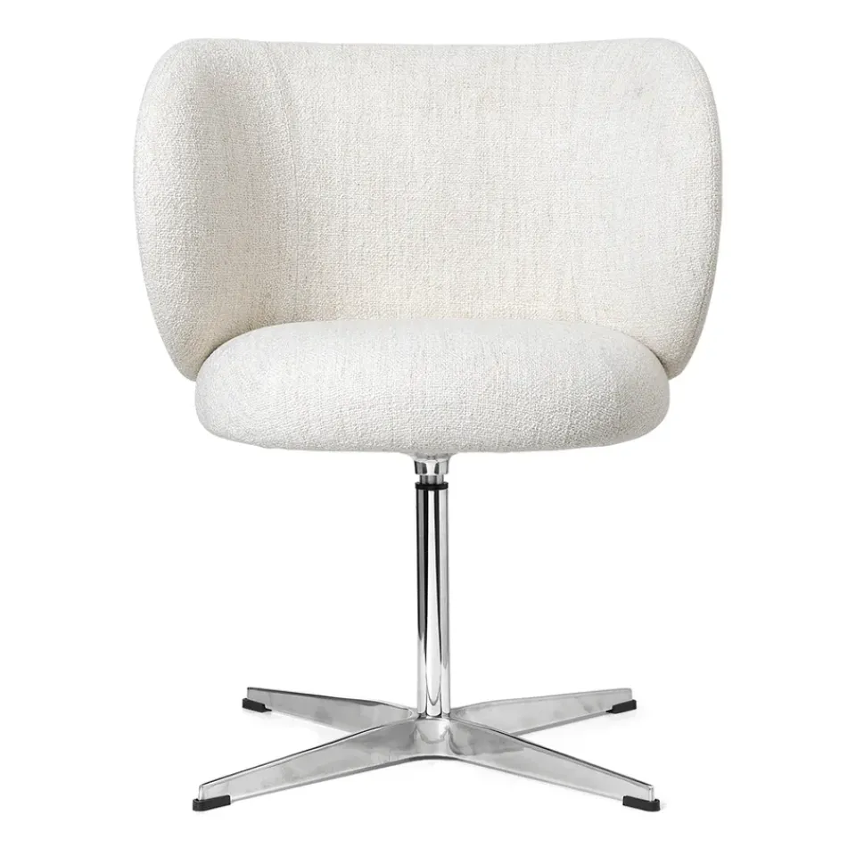 Ferm Living Office Chairs|Chairs*Rico swivel dining chair - bouclé, Off- White