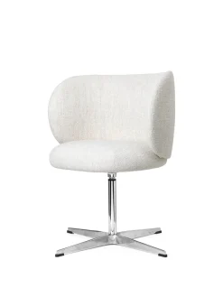 Ferm Living Office Chairs|Chairs*Rico swivel dining chair - bouclé, Off- White
