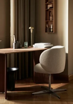 Ferm Living Office Chairs|Chairs*Rico swivel dining chair - bouclé, Off- White