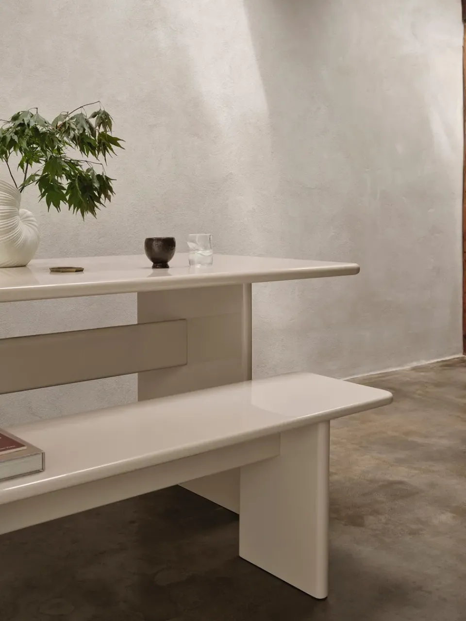 Ferm Living Benches*Rink bench 200 cm, Eggshell White