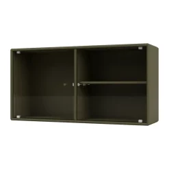 Montana Display & Glass Cabinets*Ripple I display cabinet 69.6x35.4x20 cm, Oregano GreenBrown