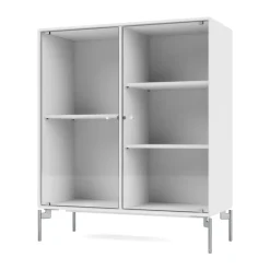 Montana Display & Glass Cabinets*Ripple II display cabinet 69.6x82.2x30 cm, Snow-legs chrome White