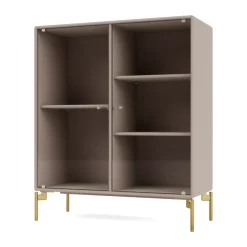 Montana Display & Glass Cabinets*Ripple II display cabinet 69.6x82.2x30 cm, Mushroom-legs brass Beige