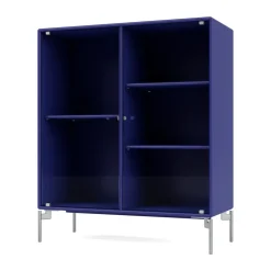 Montana Display & Glass Cabinets*Ripple II display cabinet 69.6x82.2x30 cm, Monarch-legs chrome Blue