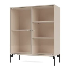 Montana Display & Glass Cabinets*Ripple II display cabinet 69.6x82.2x30 cm, Clay-legs black Grey