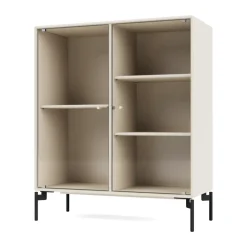 Montana Display & Glass Cabinets*Ripple II display cabinet 69.6x82.2x30 cm, Oat-legs black Beige