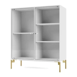 Montana Display & Glass Cabinets*Ripple II display cabinet 69.6x82.2x30 cm, Snow-legs brass White