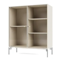 Montana Display & Glass Cabinets*Ripple II display cabinet 69.6x82.2x30 cm, Oat-legs chrome Beige