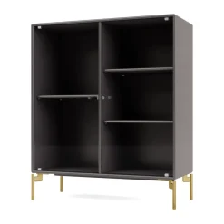 Montana Display & Glass Cabinets*Ripple II display cabinet 69.6x82.2x30 cm, Coffee-legs brass Brown