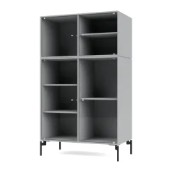 Montana Display & Glass Cabinets*Ripple III display cabinet 69.6x117.6x38 cm, Fjord-legs black Grey