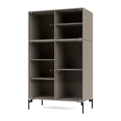 Montana Display & Glass Cabinets*Ripple III display cabinet 69.6x117.6x38 cm, Truffle-legs black GreyBrown