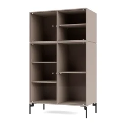 Montana Display & Glass Cabinets*Ripple III display cabinet 69.6x117.6x38 cm, Mushroom-legs black Beige