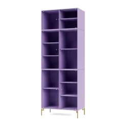 Montana Display & Glass Cabinets*Ripple IV display cabinet 69.6x187.2x38 cm, Iris-legs brass Purple